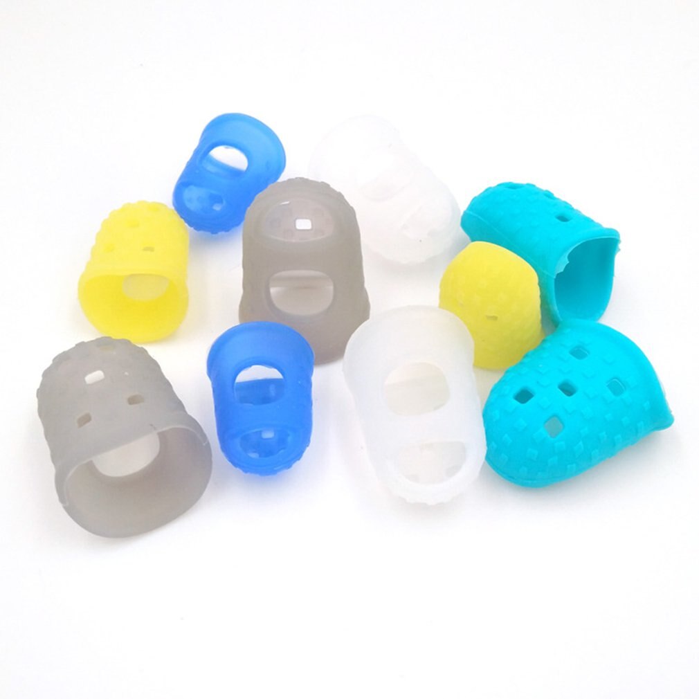 Guitarra dedos de silicone dedos canhotos manga protetora iniciante exercícios cordas dedo protetor