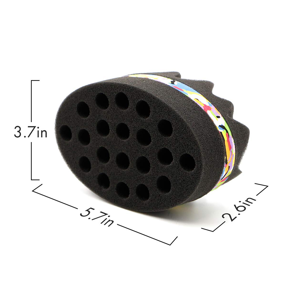 Grote Gaten Spons Voor Haar, Twist Spons, Magische Spons Borstel, Afro Haar Spons Spons Voor Krullen Met Gratis Haar Pick Kam (2 Pack)