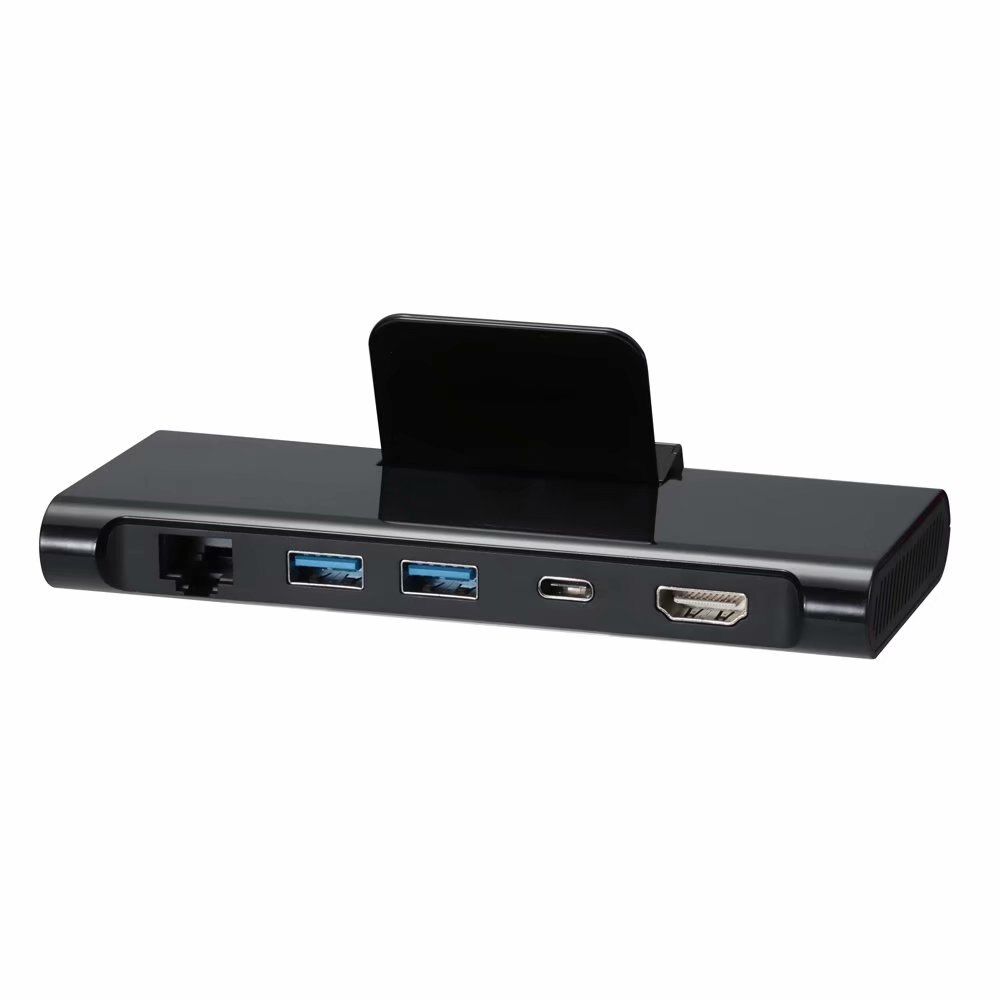 Type C Docking Station with Phone Stand Charger USB C to HDMI RJ45 USB3.0 HUB for MacBook Samsung HUAWEI Type C USB HUB