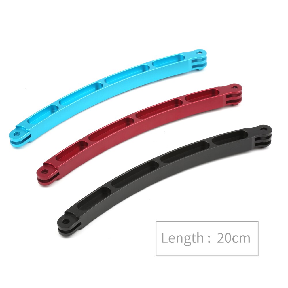 Support de bras d'extension de bâton de casque en alliage d'aluminium pour GoPro Hero 9 8 7 6 Xiaomi Yi SJCAM SJ4000 H9 caméra de Sport Go pro 8 accessoire