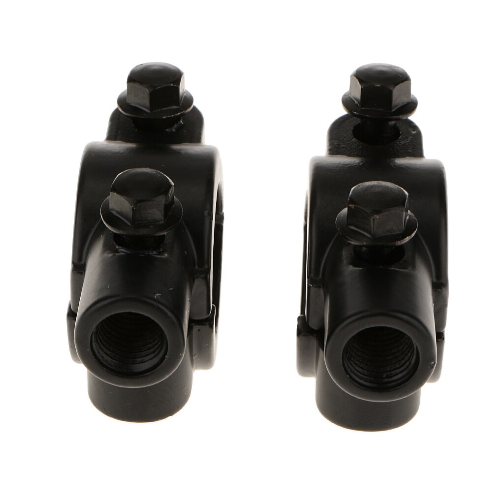 2x Motorcycle Motorbike 7/8'' Handlebar Mirror Mounting Clamp Bracket Black