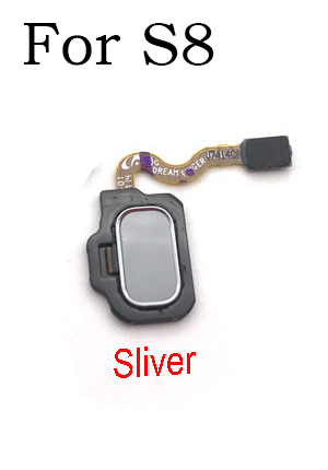 pour Samsung Galaxy S8 S9 S10e capteur d'empreintes digitales maison retour clé Menu bouton Flex ruban câble: S8 Sliver