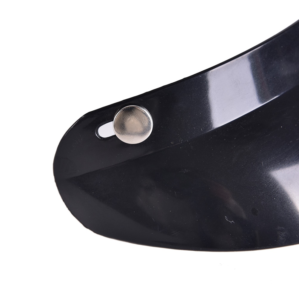 Vintage 3-Snap Motorhelm Piek Lens Open Gezicht Zonnescherm Visor Shield