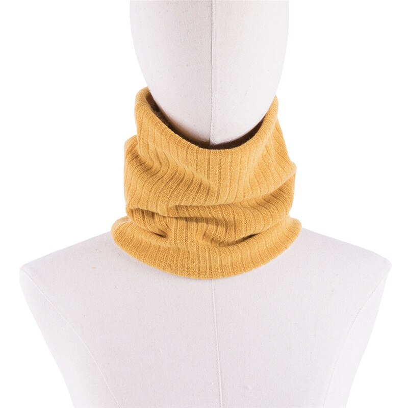 Unisex Winter Jongens Meisjes Vrouwen Mannen Warme Gebreide Sjaals Kids Fluwelen Elastische Uitlaten Kinderen Halswarmer Haak Baby Sjaal: yellow