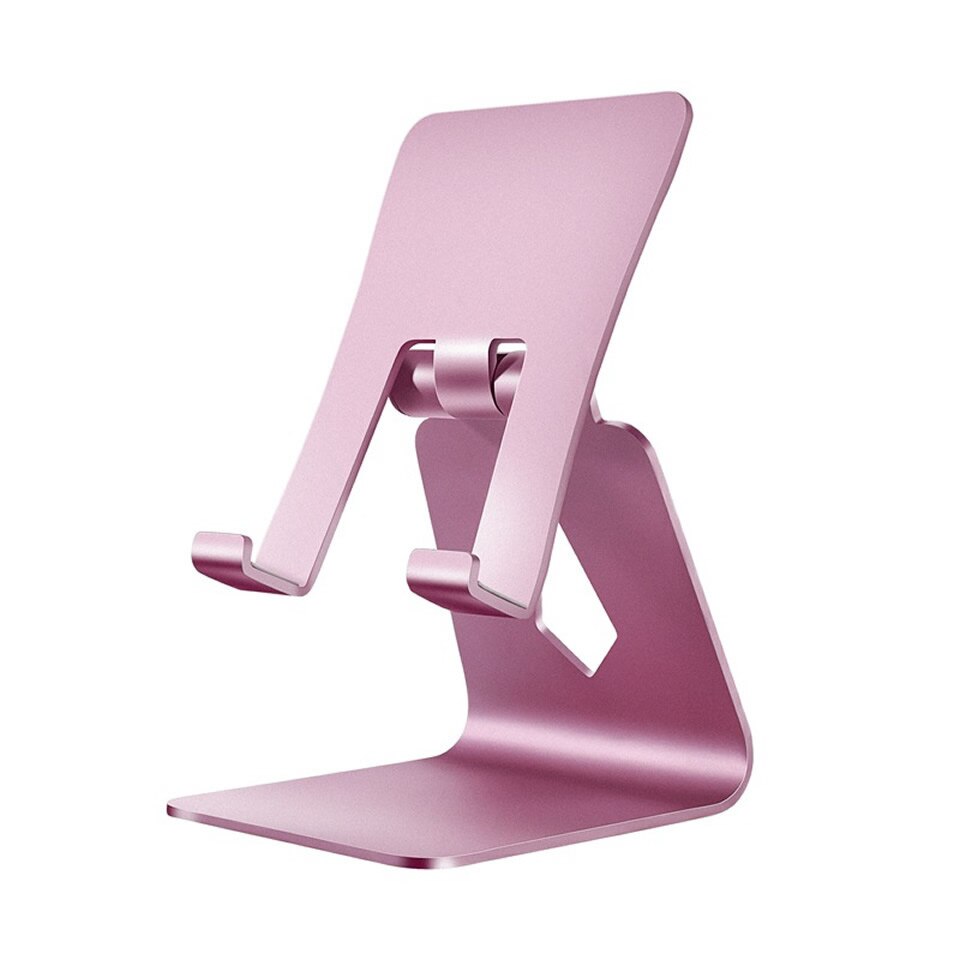 OUTMIX Desktop Holder Tablet Stand for ipad 9.7 10.2 10.5 11 12.9 inch Rotation Aluminium Tablet Stand Secure for Samsung Xiaomi: Pink
