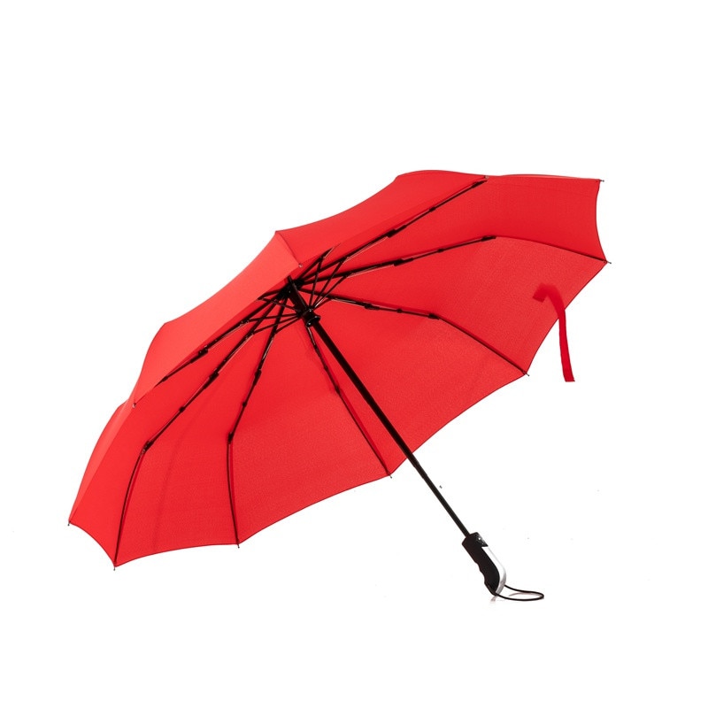 Red Fully Automatic Folding Umbrella Rain Women Wedding Bride Umbrellas Female Windproof 10 Ribs Goddess Paraguas Manual