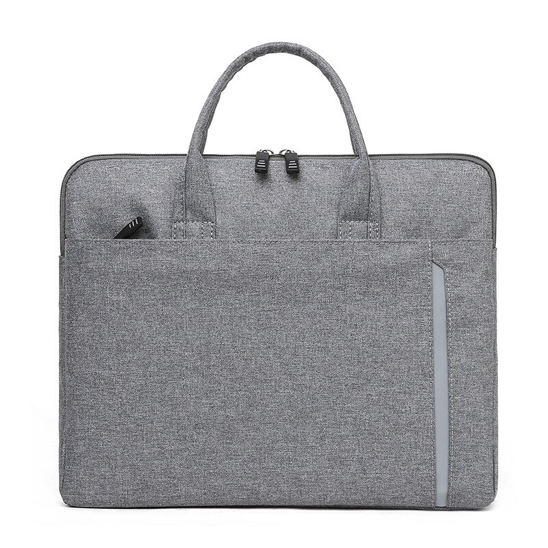 Maletín para ordenador portátil para hombre y mujer, Cartera de mano para negocios y oficina: grey