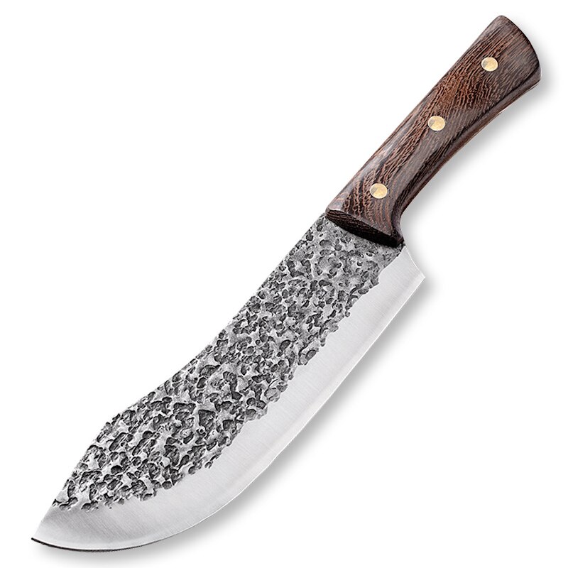 7.5 Inch Hand Forged Chef Knife Meat Cleaver 5CR15 High Carbon Steel Kitchen Knife Sharp Blade Cooking Tools: kitchen knife