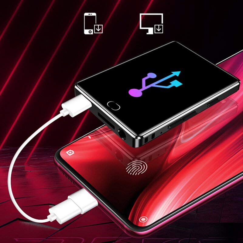 2.5 -zoll  mp4 musikplayer mit vollbild-bluetooth-funktion, externem, verlustfreiem klang dank zinklegierung und  mp4 tasten zur bildschirmsteuerung