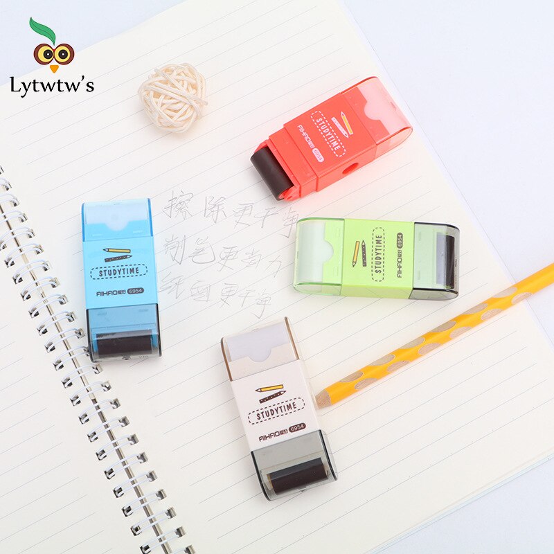 1 Pcs Lytwtw's sharpener for pencil Rubber Stationery Cute Office School Supply mechanical eraser novelty Multifunction