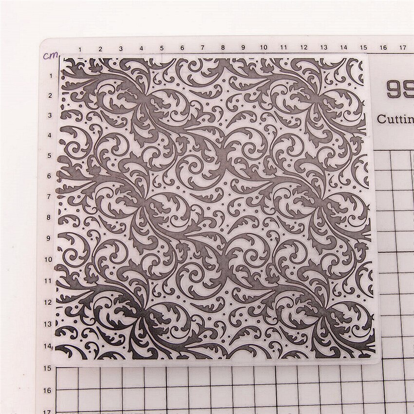 15*15cm Wave flower 3D Embossing folders Plastic bump Scrapbooking DIY Template Fondant indentation Cake Photo Album Card Makin