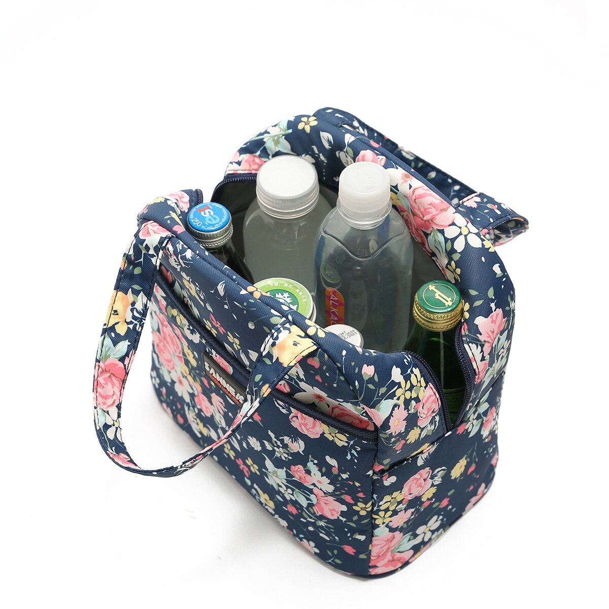 Floral tote fresco-mantendo almoço caso isolamento impermeável saco ao ar livre transportando almoço caixa recipiente