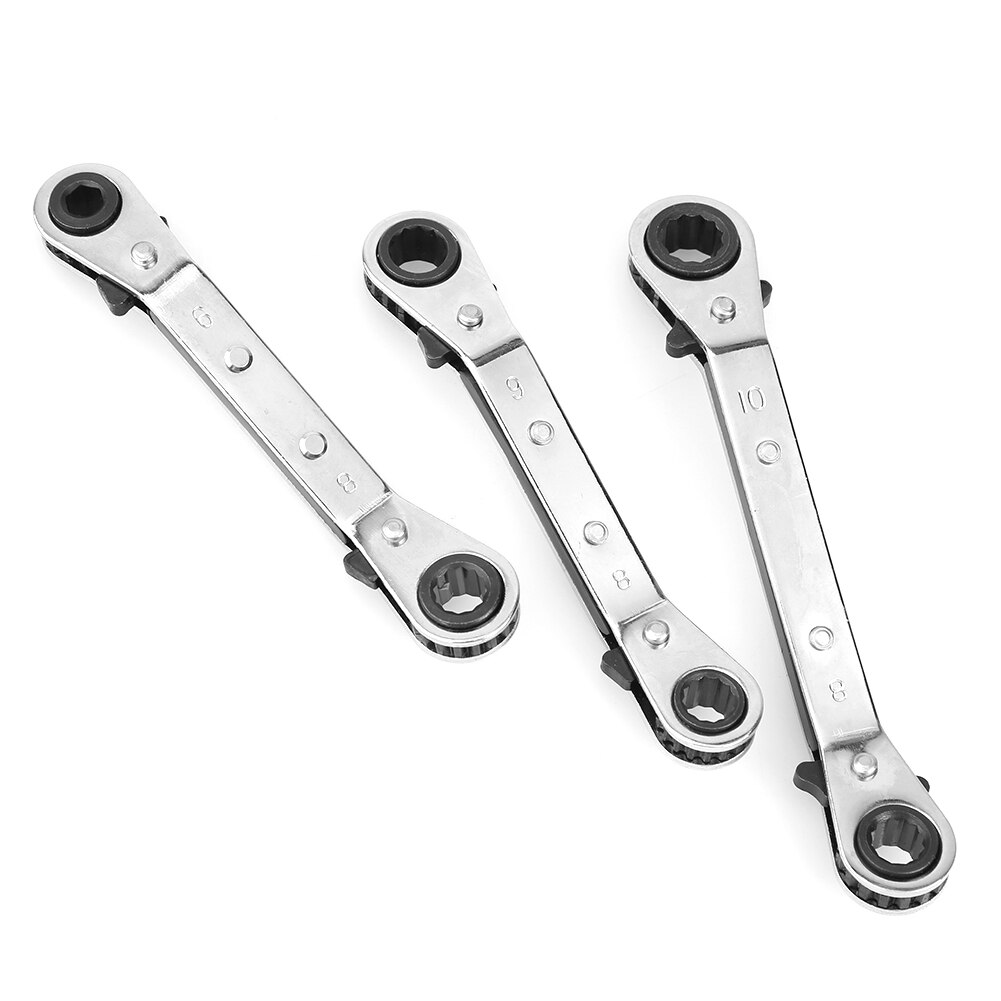 Axle Fit Bicycle Bike Repair Tool Chrome Vanadium Ring Double Head Ratchet Wrench Metric Combination Spanner Tool