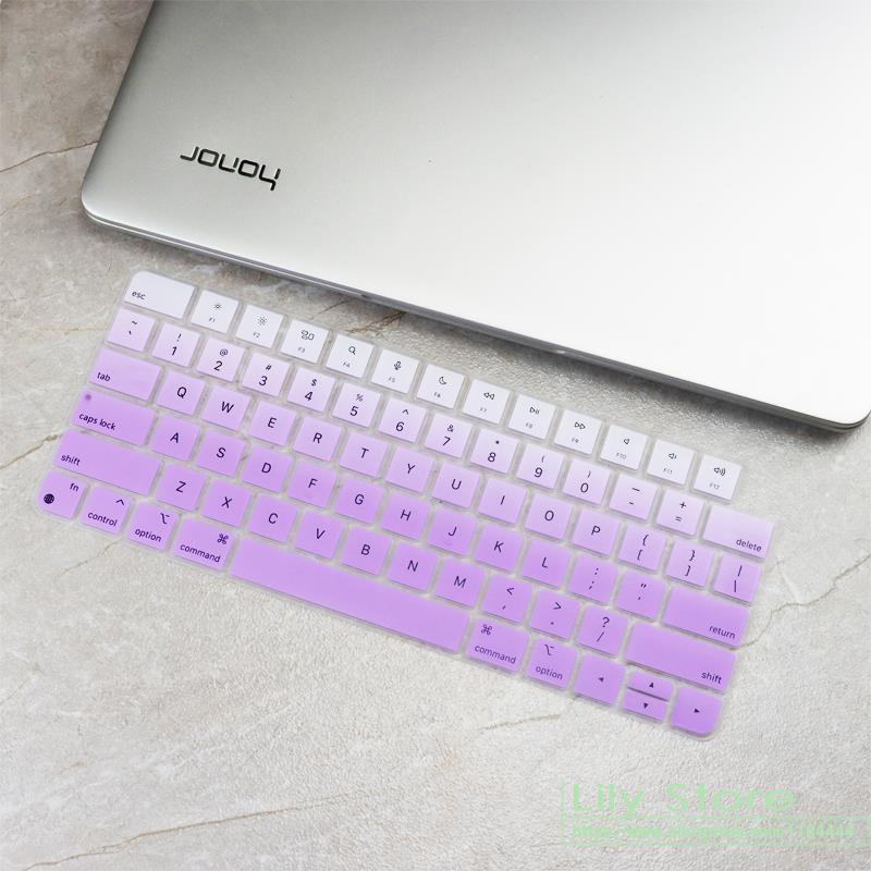 Tastaturbeskytter til apple imac 24 tommer eu magic tastatur med touch id  a2449 m1 chip  a2450 2449 2450: Fadepurple
