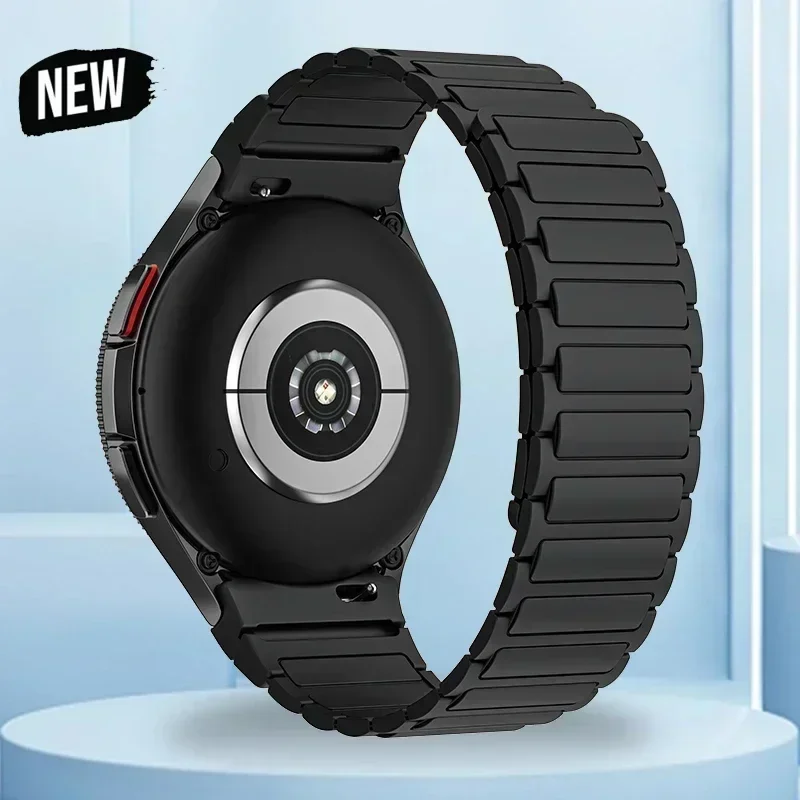 20 mm Silikon-Magnetarmband für Samsung Uhr Galaxis4 6 klassisch 43 mm 47 mm 42 46 mm 6 5 4 44 40 mm Keine Lückenarmband 5Profi 45 mm Armbinde: Schwarz Gelb / 20mm