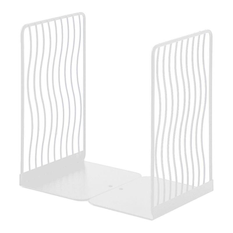 1 par nordiske jern bogstøtter bogstativ støtte desktop kontormagasin arrangør 24bb