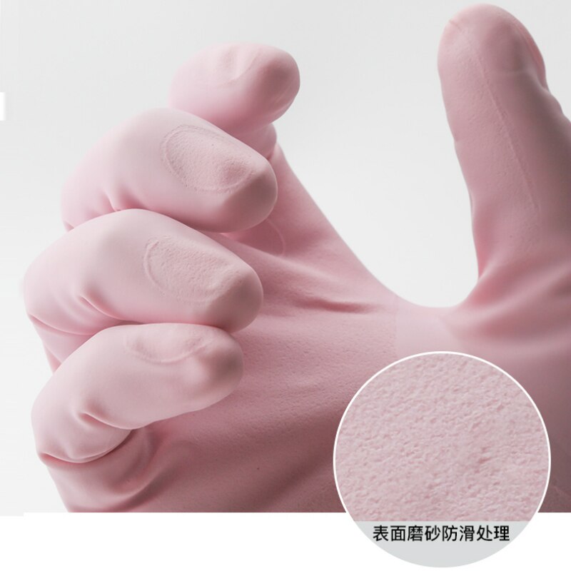 Guantes duraderos para el hogar, manoplas de goma para limpieza de cocina, lavaplatos, material seguro y de ajuste suave, importados de Japón