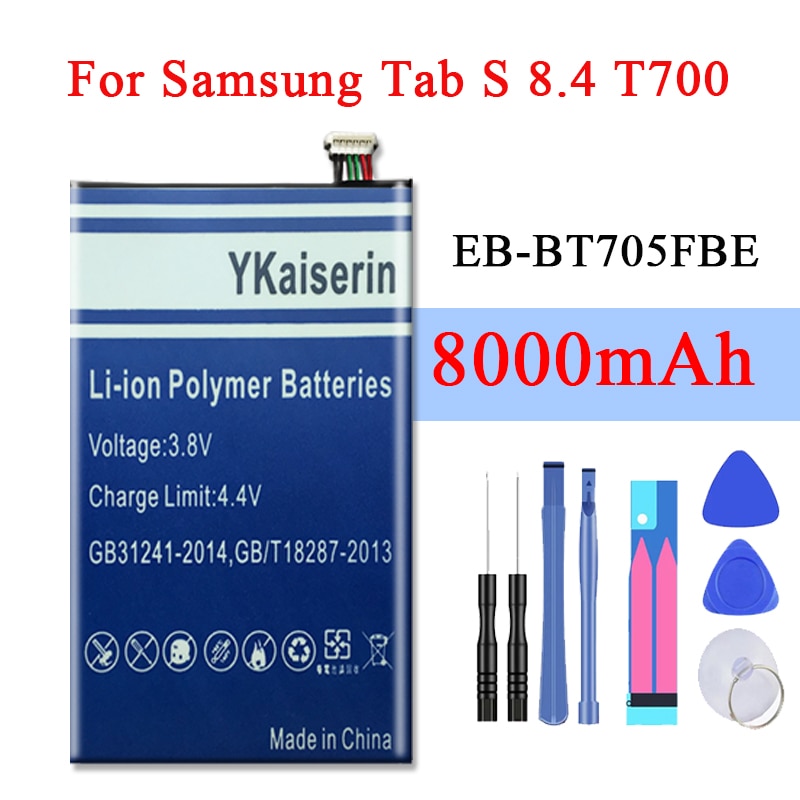 4900Mah Tablet Vervangende Batterij Voor Samsung Galaxy Tab 8.4 S T700 T705 SM-T700 T701 SM-T705 EB-BT705FBE EB-BT705FBC