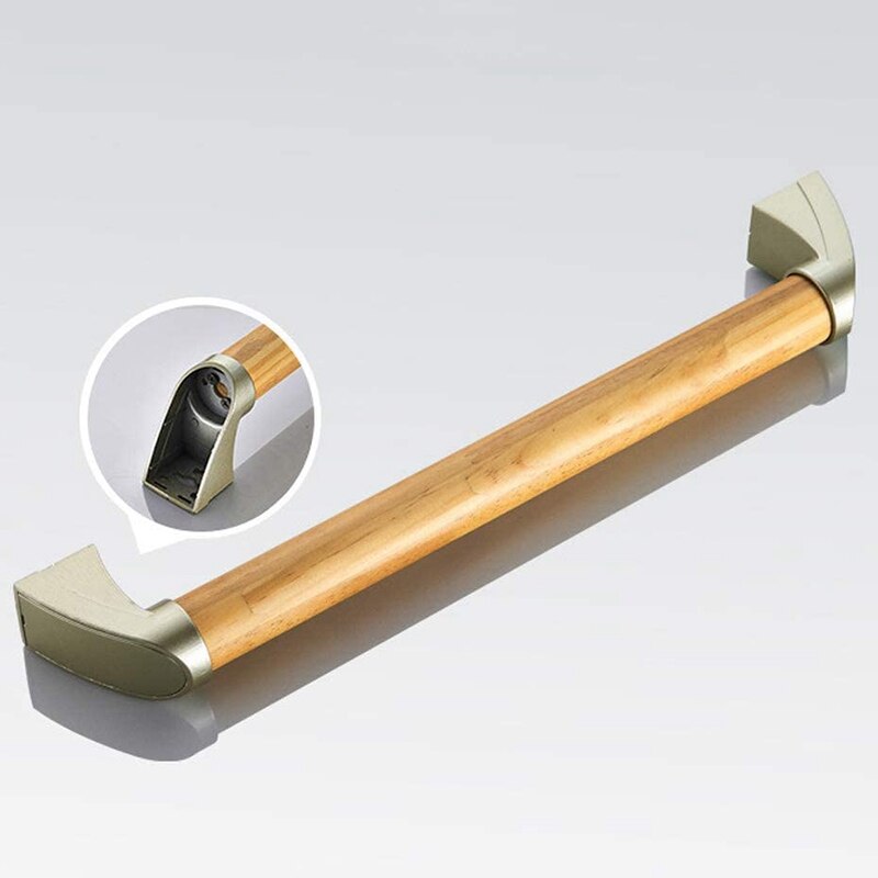 ! Stainless Steel Bathroom Shower Safety Handrails, Solid Wood Handrails, Non-Slip Elderly Bathtub Handrails