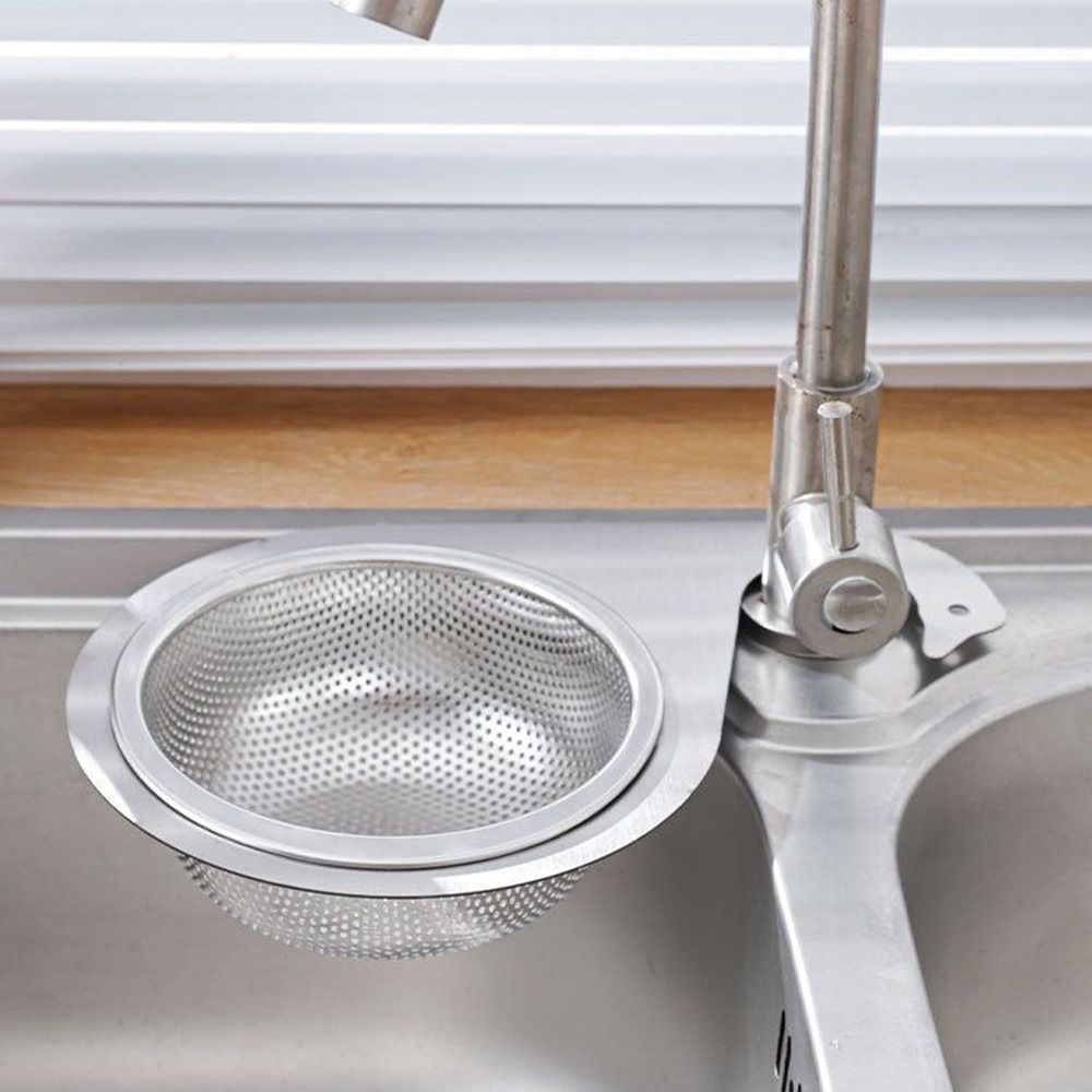 Drain Water Basket Sink Drain Basket Kitchen Basin Organizer Swan Shape Drain Strainer Basket Hanging Stainless Steel