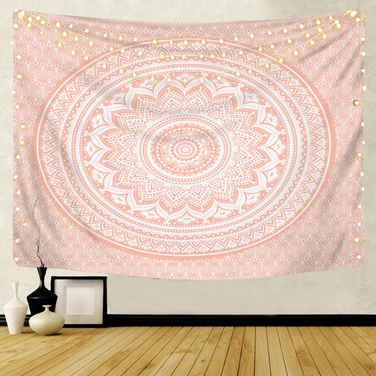 Tapestry Nordic Datura Mandala Hanging Cloth Decorative Tapestry Background Cloth Blanket Home Decor Tapestry 95x73cm