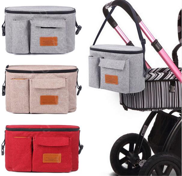 Updated Mother Expanded Bag Strollers Organizer Baby Basket Pushchair Diaper Nappies Bottle BAG