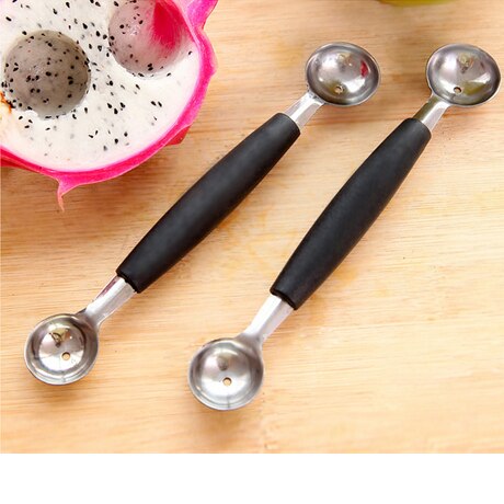 Accesorios de cocina multifunción, cuchara de helado de melón de doble extremo, sorbete, postre, frutas y verduras, utensilios de cocina, 1 ud.