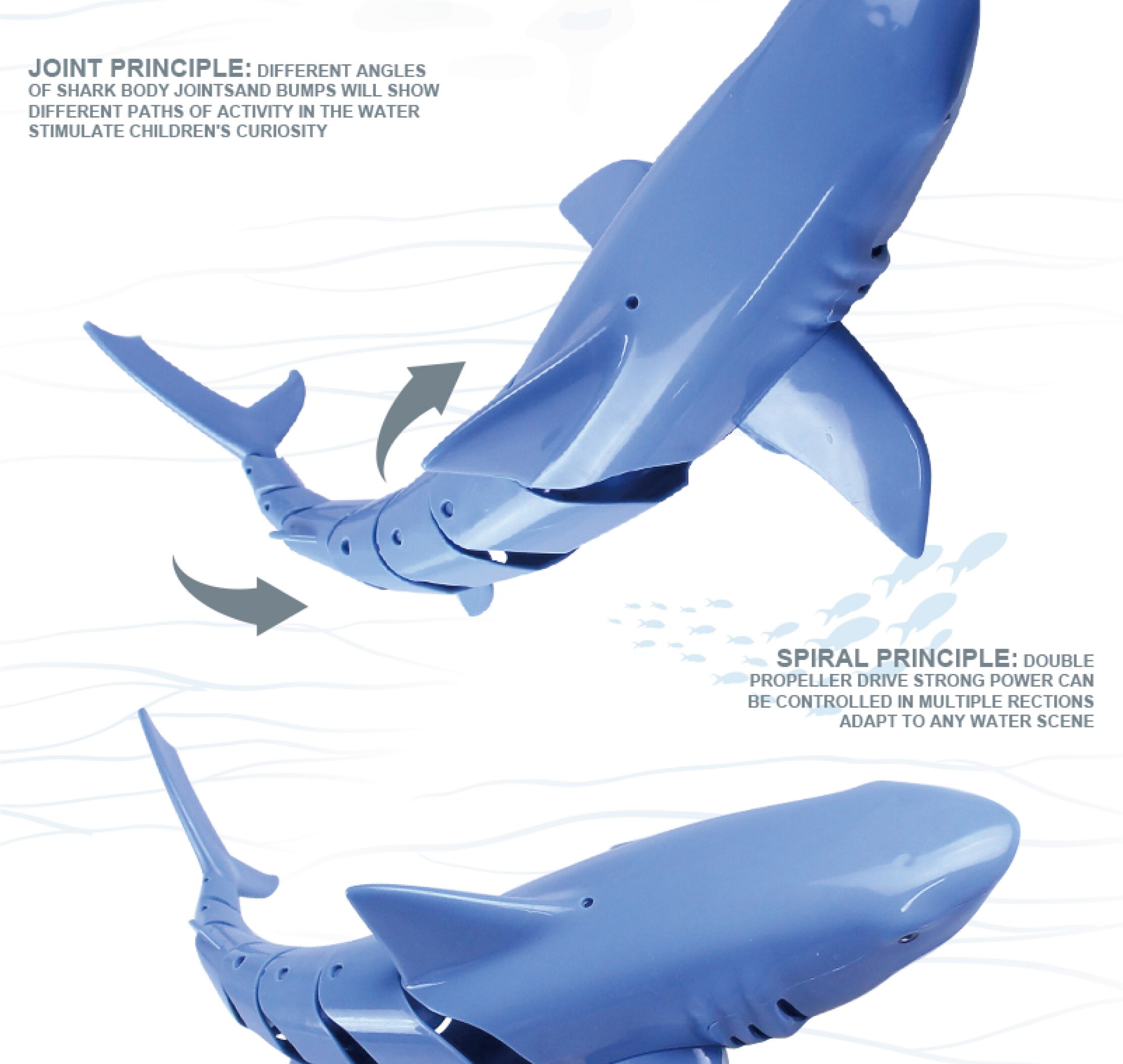 Juguete de tiburón teledirigido para niños, Robot de juguete con Control remoto de animales, bañera, piscina, juguetes eléctricos de agua para niños, tiburón submarino, para niños