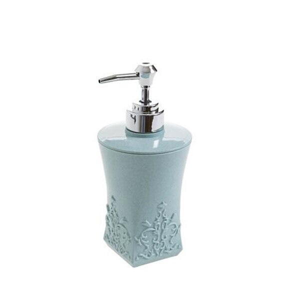 Oyourlife 400ml sæbe dispenser i europæisk stil pumpe sæbe flasker badeværelse håndsprit shampoo shower gel væske dispenser: Firkantet lyseblå