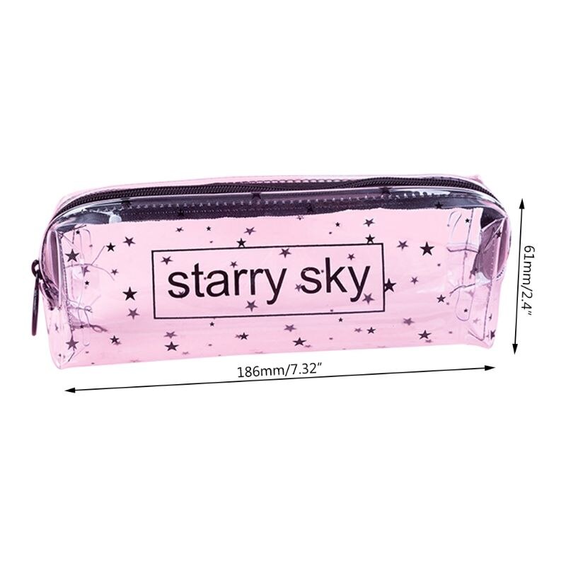 Sterrenhemel hart etui schattige transparante etui schoolspullen