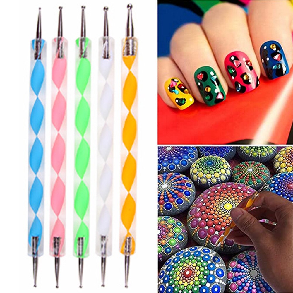 17pcs/set Clay Sculpting Coloring DIY Dotting Painting Tools Nail Rock Combined Multifunctional Pottery Mandala Stencil Carving
