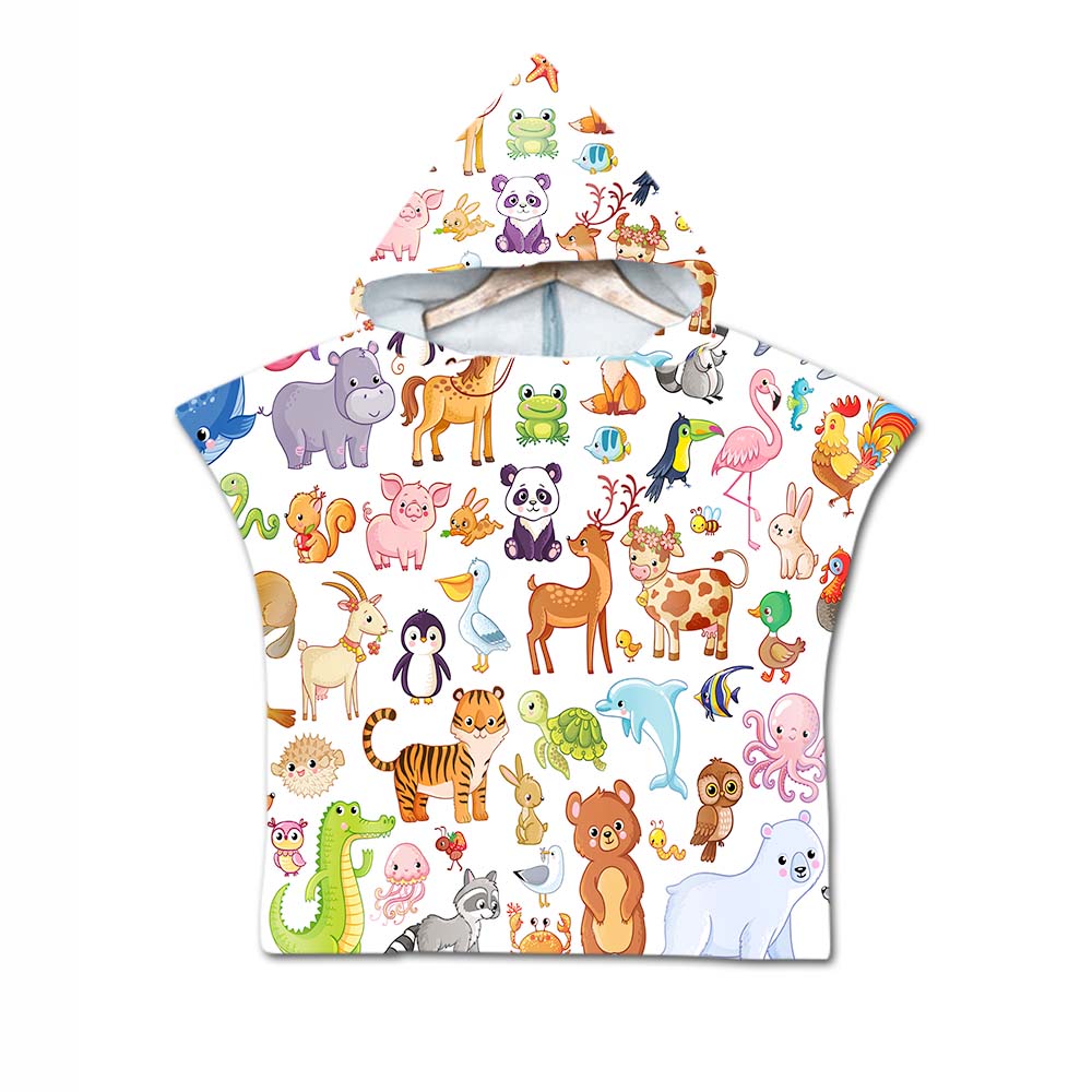 de cactus tropical Animal elefante tucán bebé toalla tipo poncho para niños nadar baño playa toalla con capucha capa