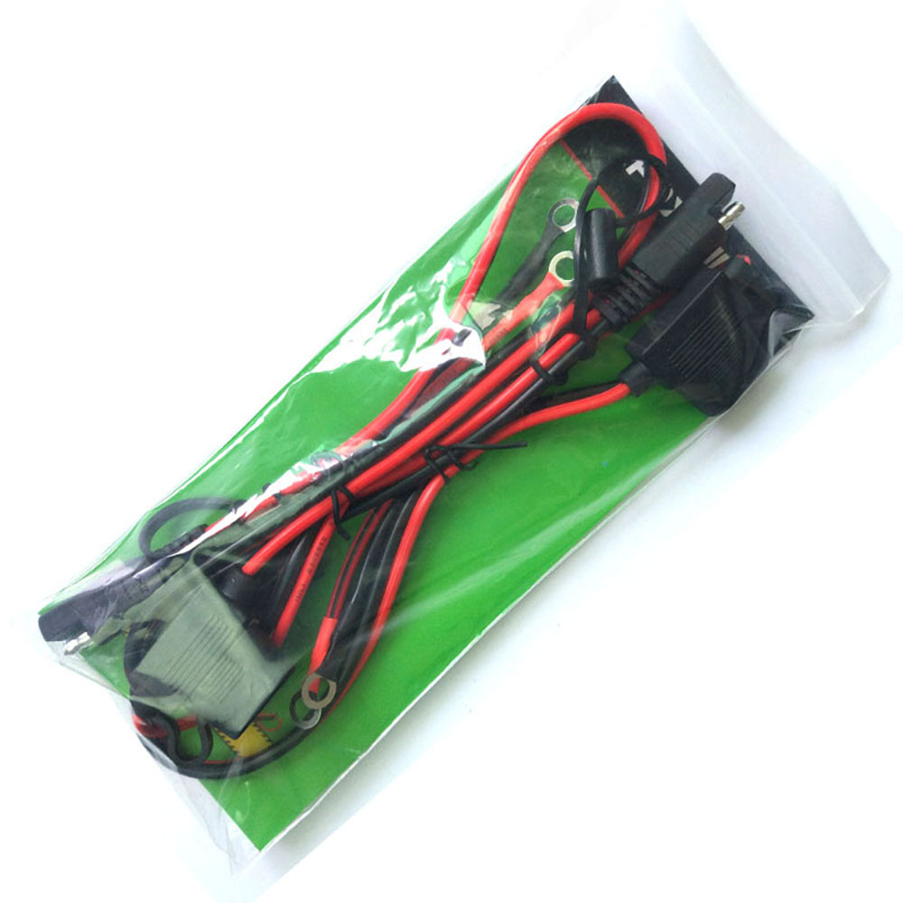 2 PCS Motorcycle Moto Battery Cable Direct Terminal Connector Cables 2-pin Quick Disconnect Plug Compatible