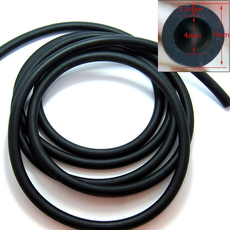 Bico de borracha para tubulação de água, 2m x 4mm x 7mm, limpador automático, bico conector de borracha mangueiras de encanamento para carro
