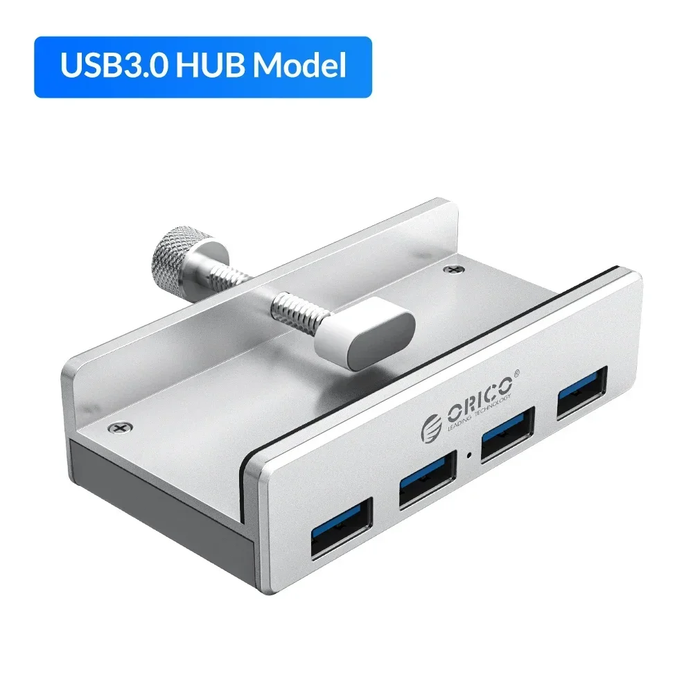 ORICO USB 3.0 Hub mit Netzteil USB3.0 Splitter Adapter Clip-Typ Multi Splitter Hochgeschwindigkeits-Datenübertragung für Laptop PC: Himmel Blau