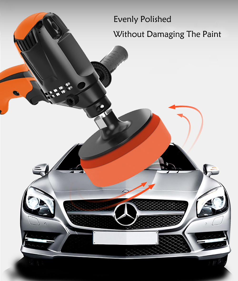 Car Polishing Machine Adjustable Car Polisher Stepless Speed Auto Polishing Machine High Efficiency Waxing Tool