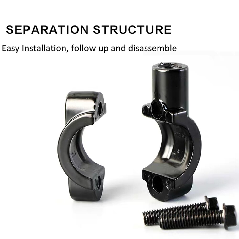1 set (sinistra destra) 8mm 7/8 &quot;22mm specchi manubrio in alluminio adattatore morsetto compatibile con atv o qualsiasi doppio sport