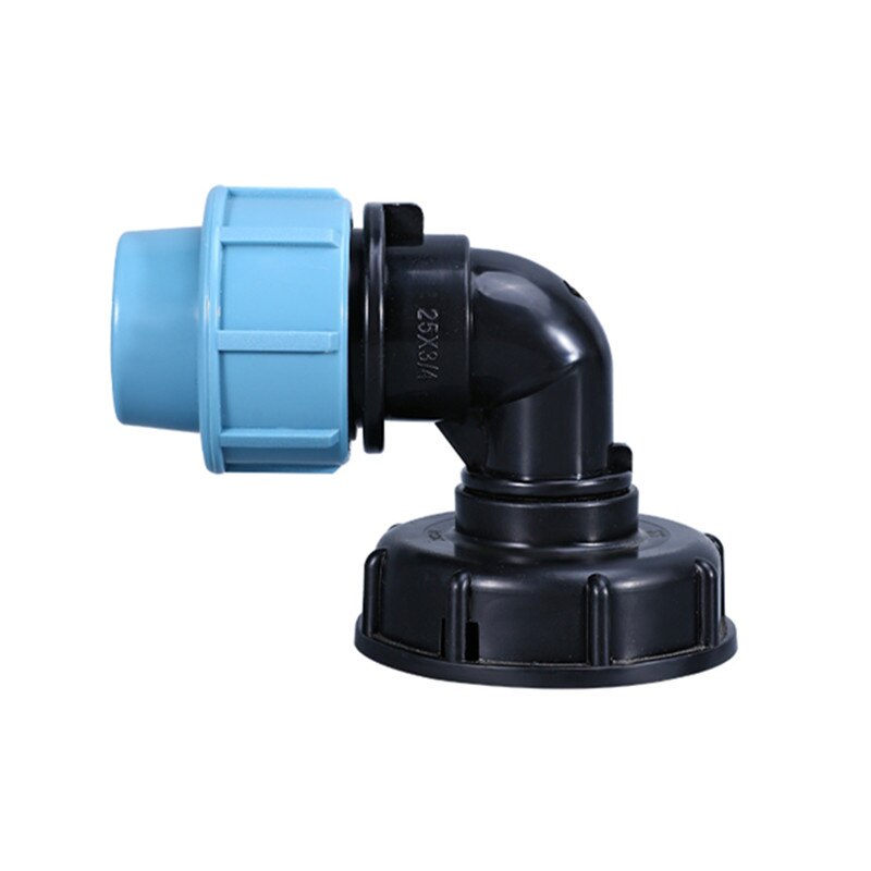 Conector de manguera de tanque de agua, adaptador IBC de 1 '', 3/4'', 1/2 '', accesorios de codo para riego de jardín