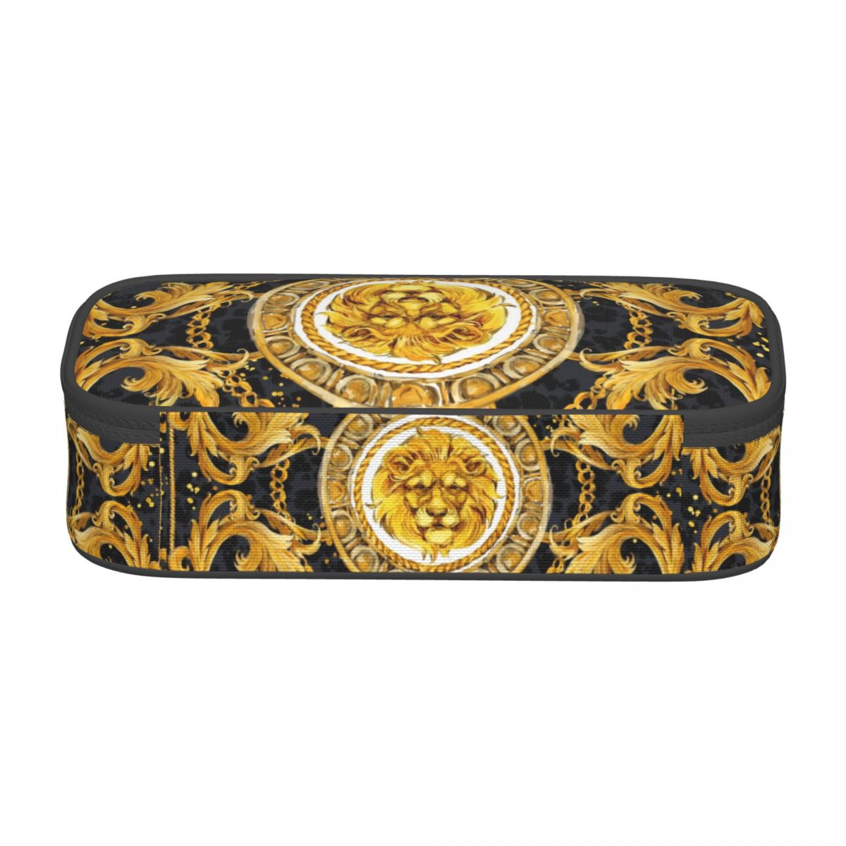 Custom Luxury European Baroque Art Pencil Cases for Girl Boy Large Storage Pen Box Bag Stationery