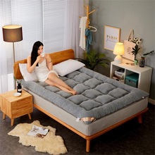 Blødt lam cashmere fold tatami madras voksne enkelt soveværelse med dobbeltseng sengetøj møbler madras tyk varm mat med stropper