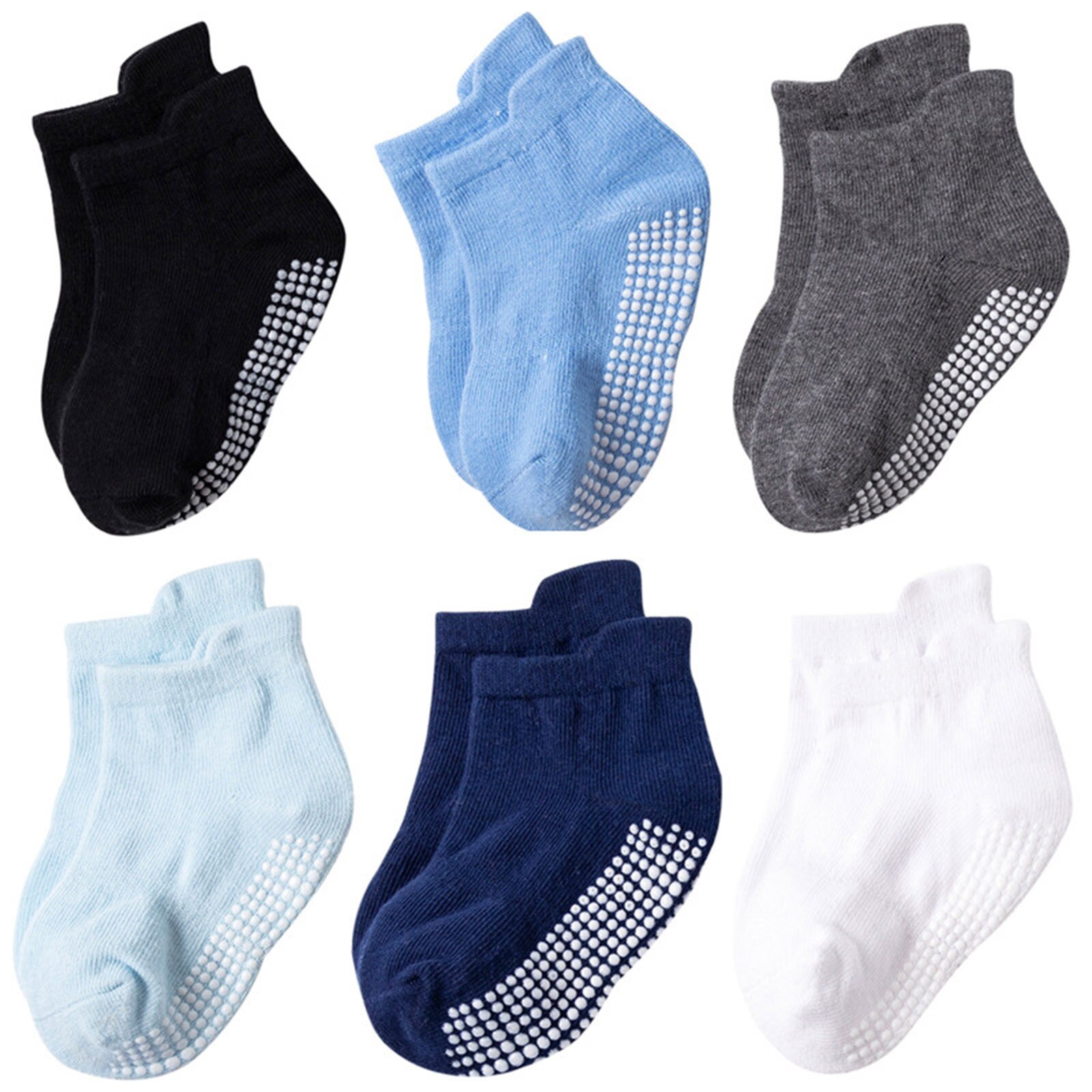 6 par meias do bebê da criança meias crianças bebê meninos meninas meias calcetines sólido antiderrapante malha meias quentes do pé do bebê meias socks socks socks socks socks