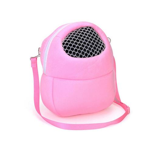 Hamster Small Pet Carrier Portable Travel Pocket Bag Breathable Comfortable Mesh Pouch Pet Products Accessories: Pink / S
