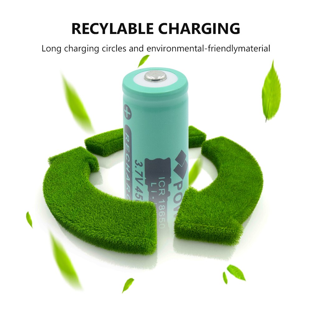 3.7V 4500mAh 18650 Rechargeable Li-ion Battery for LED Torch Flashlight electronic product 18650 batteries