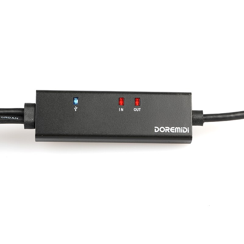 DOREMiDi-convertidor MIDI a USB, Cable USB MIDI con luz indicadora, Chip de procesamiento FTP, MTU-10