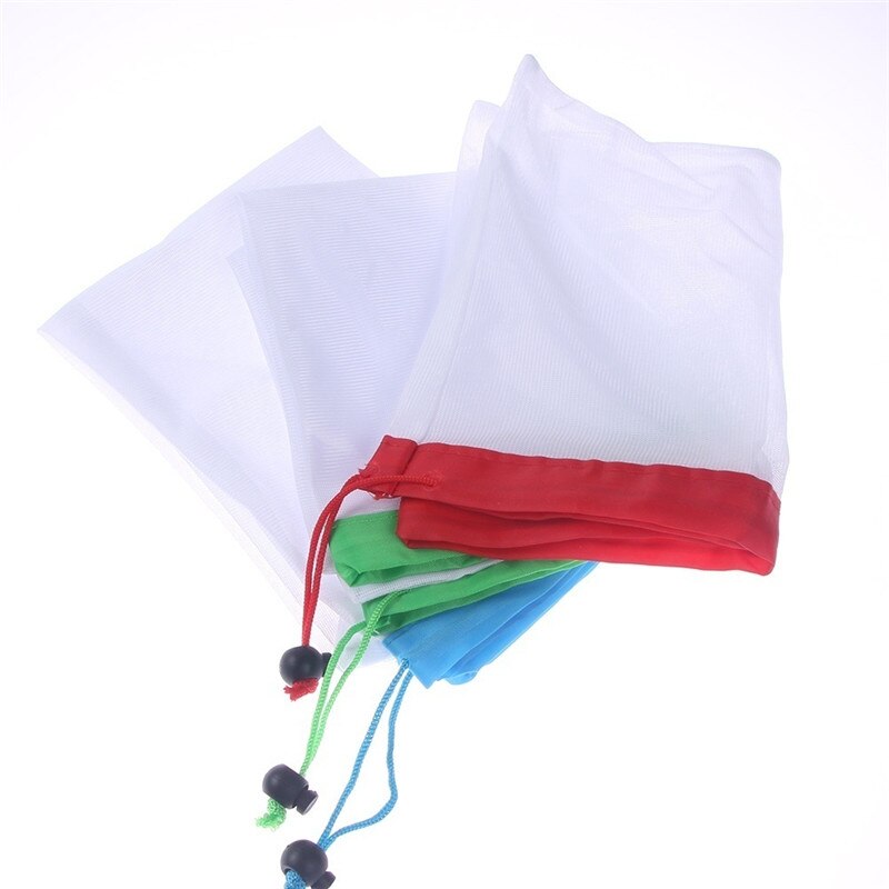 Torba na owoce i warzywa torba na różności narysuj kieszeń torebka wielokrotnego użytku siatka poliestrowa torby robić przechowywania ochrony środowiska