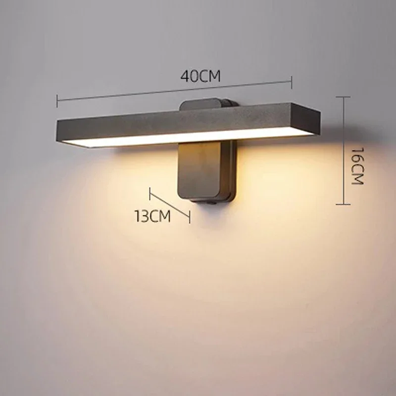 Led-wandlamp buiten waterdichte villa ingang armatuur binnenplaats woonkamer huis decoratieve lange strip aluminium wandlampen: changeable