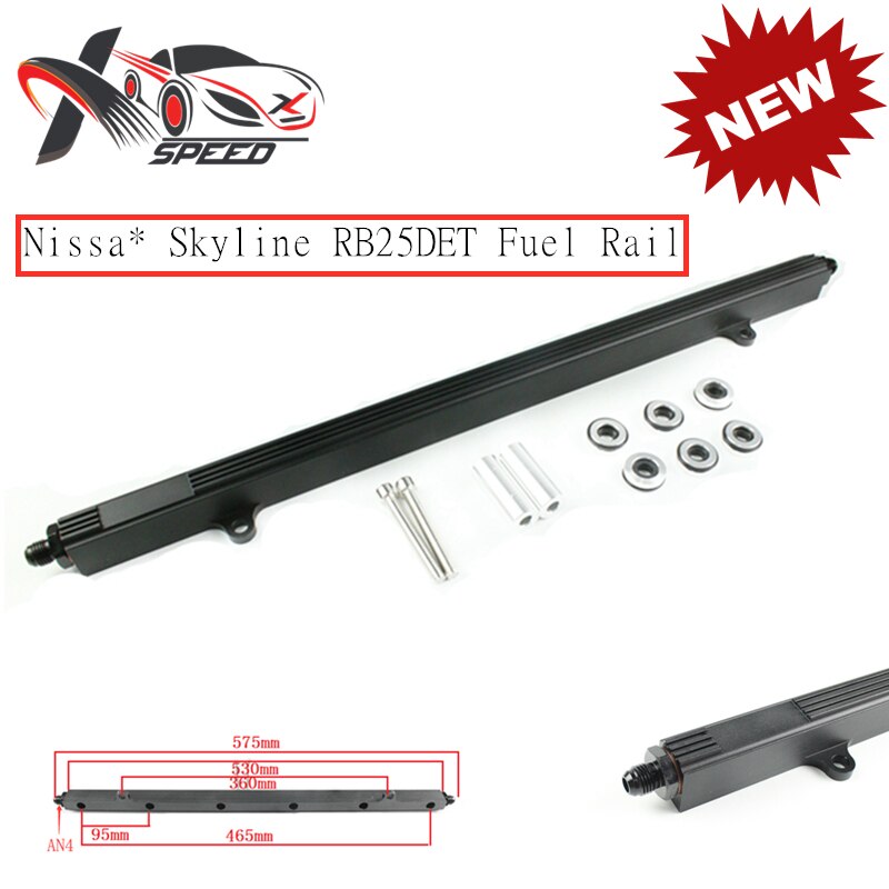 Fuel rail RB25 RB25DET for Nissa n R32 R33 R34 SKYLINE LAUREL GLORIA CEDRIC XXFRNSRB25BK