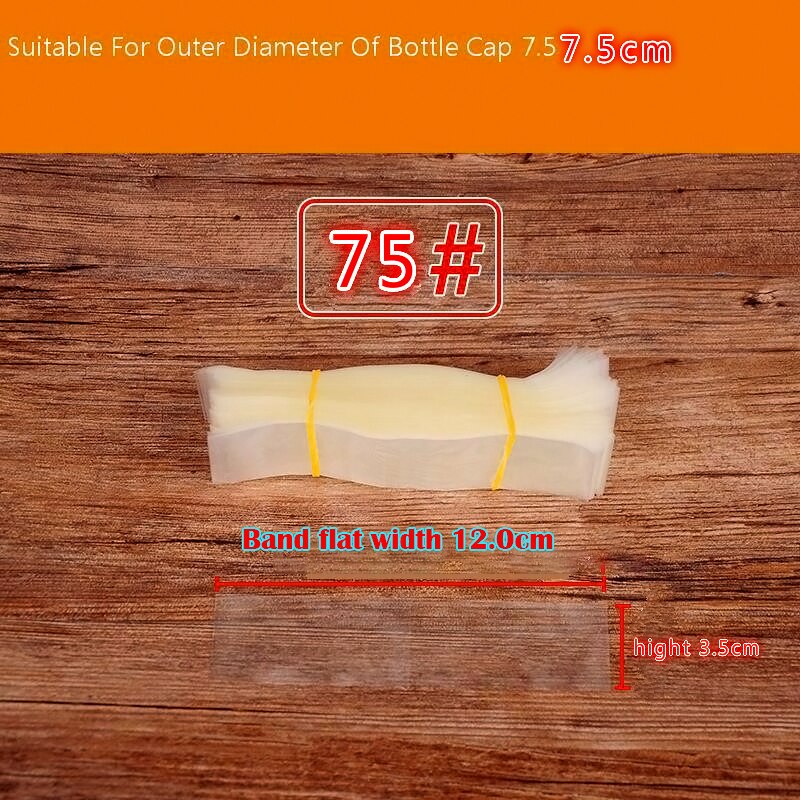 400 pièces/taille thermorétractable PVC bandes pour bouteille en verre bouche joint capuchon rétractable en plastique haut joint bandes posé à plat largeur X bande haute: 75N