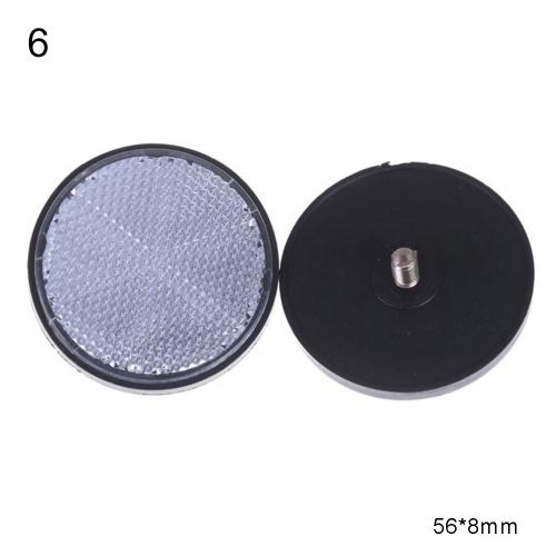 Cinta de advertencia redonda rectangular, calcomanías reflectantes de seguridad para coche, motocicleta, bicicleta, caravana, camión, tornillo de seguridad, 2 uds.: 6
