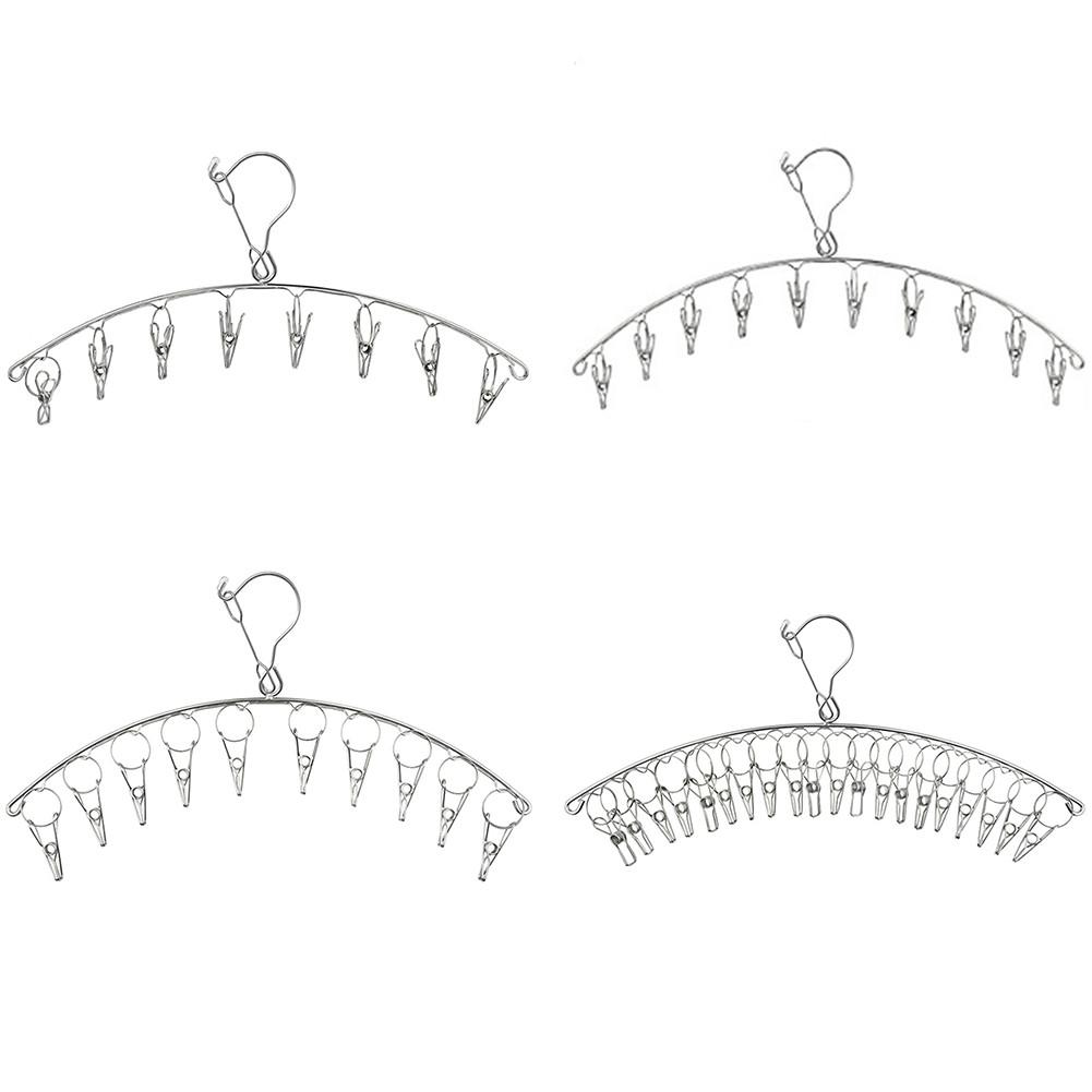8/10/20 Pegs Stainless Metal Laundry Socks Washing Clothes Hooks Airer Outdoor Home Bath Dryer Rack Hanger